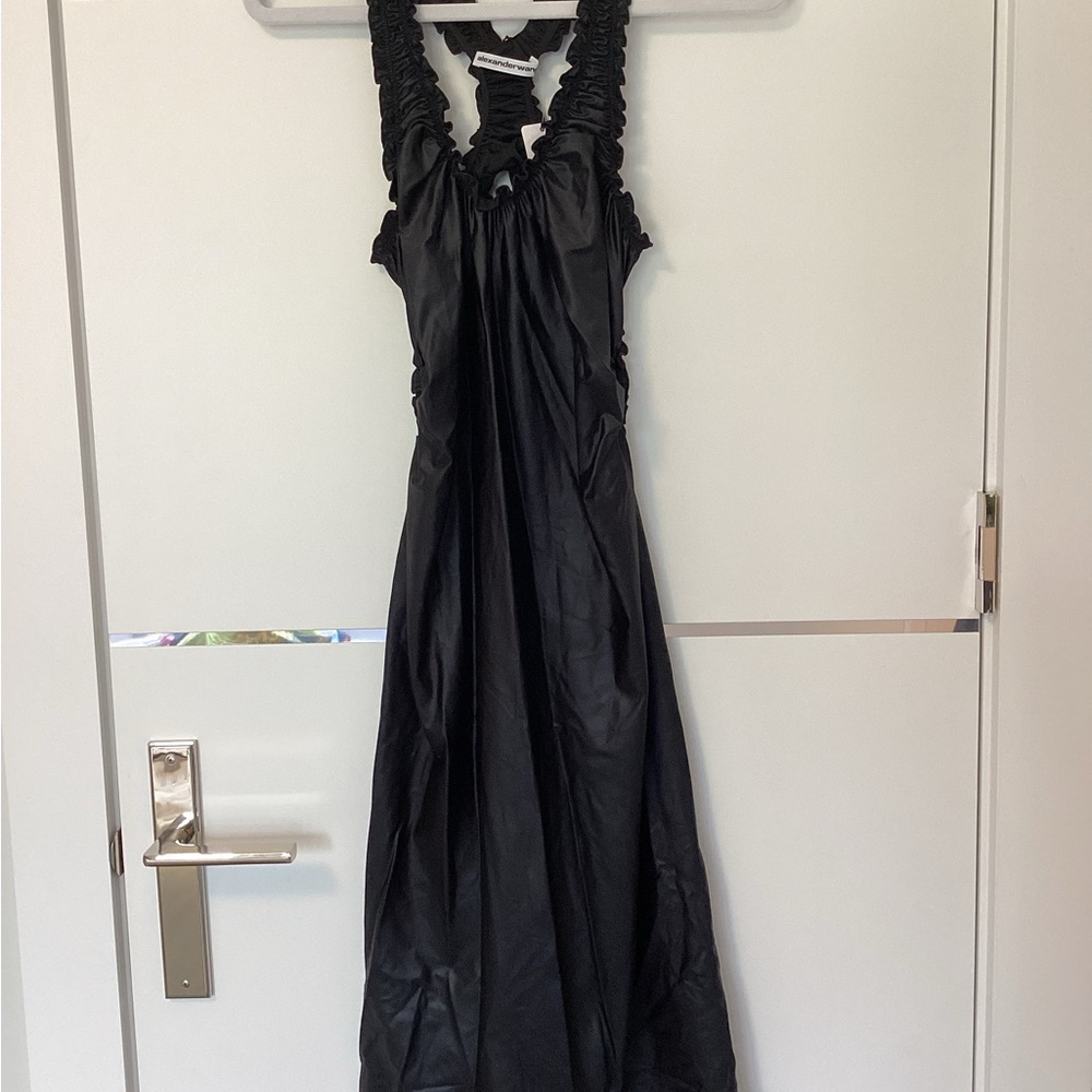Alexander Wang Black Ruched Maxi Dress